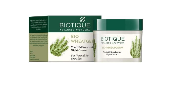 1. Biotique Bio Wheat Germ Firming Face and Body Night Cream