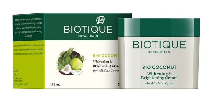 7. Biotique Bio Coconut Whitening And Brightening Cream