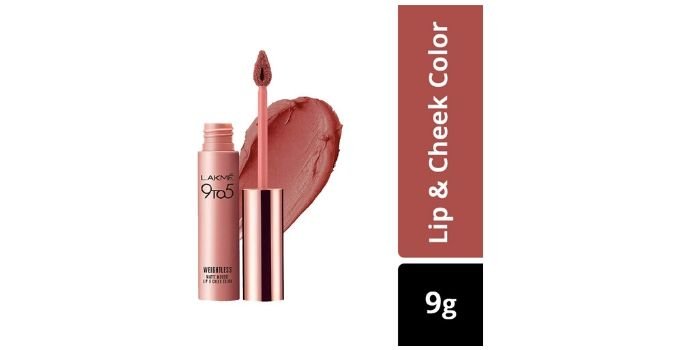 Lakme 9 to 5 Weightless Mousse Lip & Cheek Color, Blush Velvet