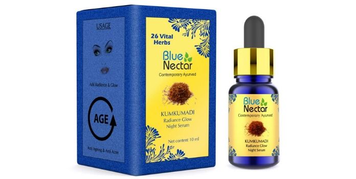 Blue Nectar Kumkumadi Ayurvedic Radiance Glow Night Serum